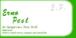 erno pesl business card